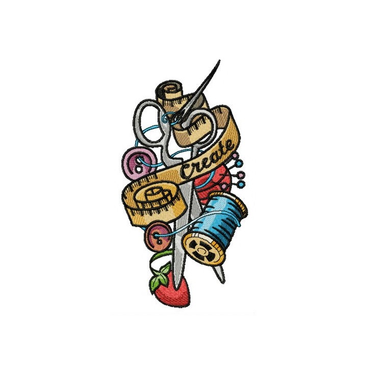 Tailor's treasures embroidery design - Embroidery Design