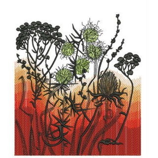 Greater burdock and tansies embroidery design - Embroidery Design