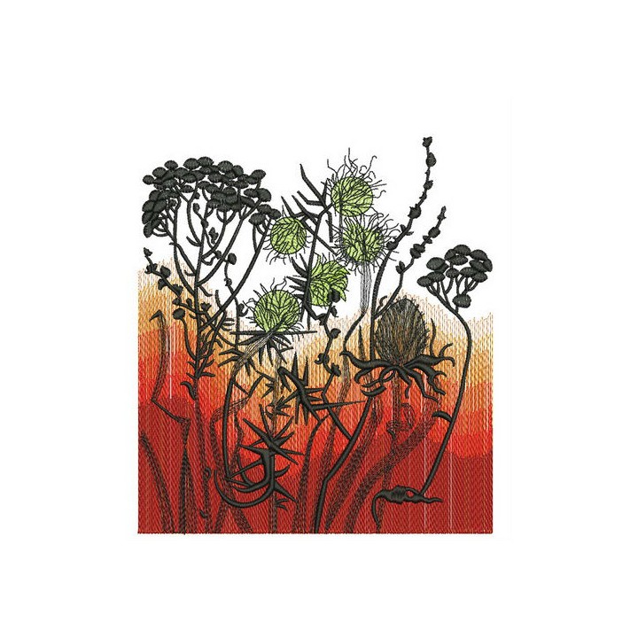 Greater burdock and tansies embroidery design - Embroidery Design
