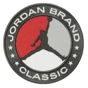 Jordan Brand Classic logo embroidery design preview showcasing a stylish stitched motif for fashion apparel.