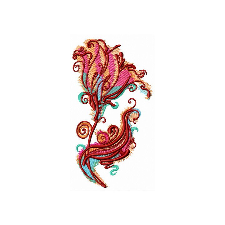 Imaginary flower embroidery design - Embroidery Design