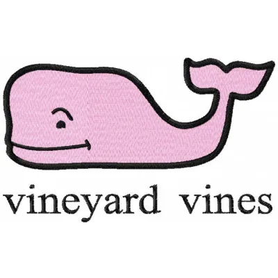 Vineyard vines embroidery design featuring elegant stitched motifs for fashion and apparel projects.