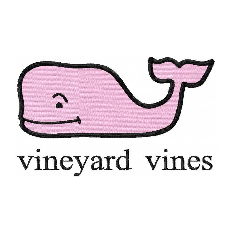 Vineyard vines embroidery design featuring elegant stitched motifs for fashion and apparel projects.