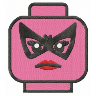LEGO woman head embroidery design - Embroidery Design