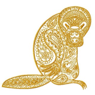 Mosaic platypus embroidery design - Embroidery Design