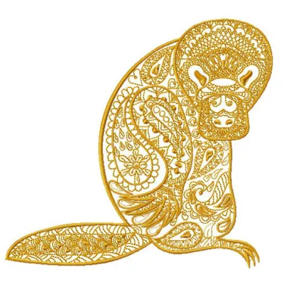 Mosaic platypus embroidery design featuring intricate patterns, ideal for stitching on t-shirts or tote bags.