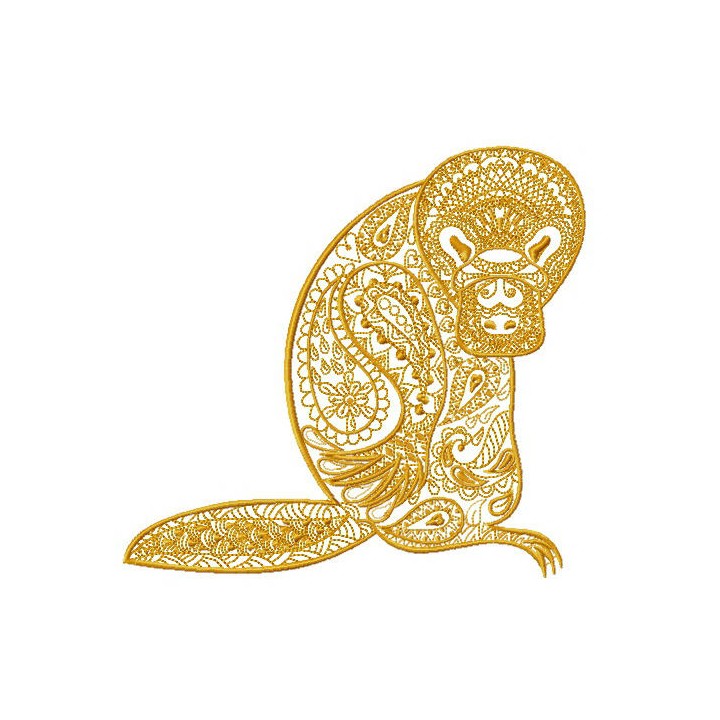 Mosaic platypus embroidery design - Embroidery Design