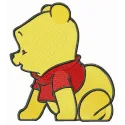 Winnie the Pooh crawling embroidery design for baby items, showcasing a whimsical and adorable stitched motif.