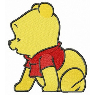 Winnie the Pooh crawling embroidery design - Embroidery Design