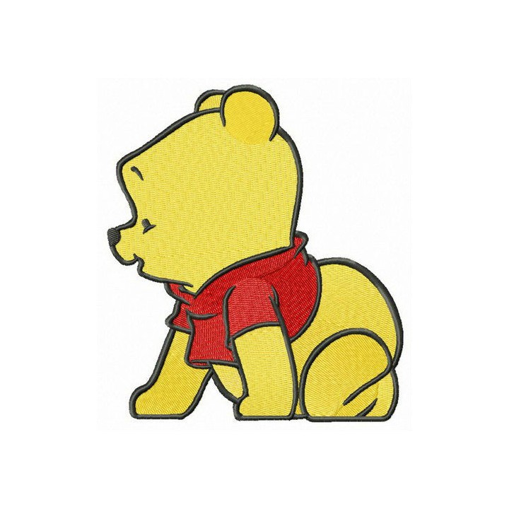 Winnie the Pooh crawling embroidery design - Embroidery Design