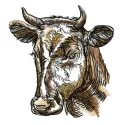 Farm cow embroidery design featuring a charming cow motif ideal for stitching on t-shirts and tote bags.