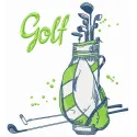 Preview of a golf bag embroidery design featuring intricate stitching patterns for golf enthusiasts.