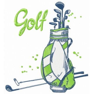 Golf bag embroidery design - Embroidery Design