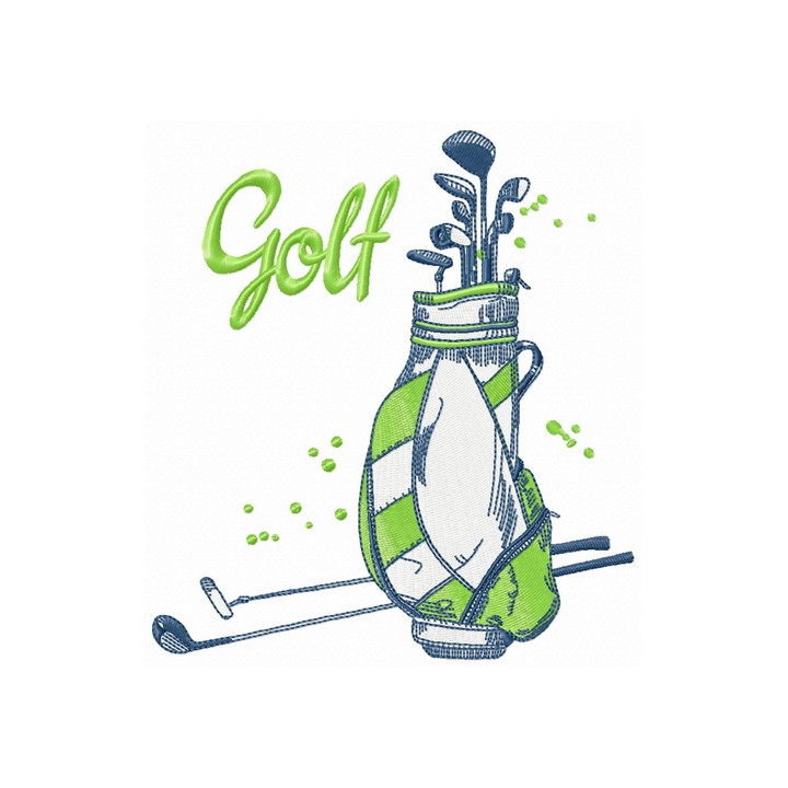 Golf bag embroidery design - Embroidery Design