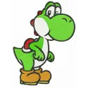 Preview of Funny Yoshi embroidery design from Super Mario category, showcasing a playful stitched motif for creative project…