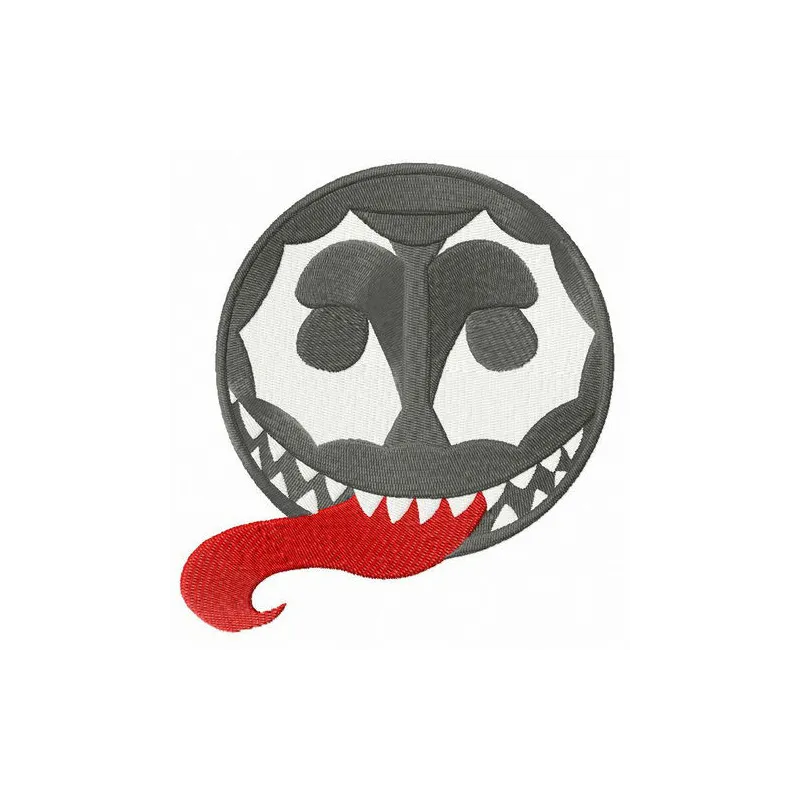 Venom embroidery design featuring a dynamic character motif ideal for t-shirts and hoodies.