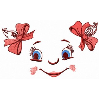 Girl's face embroidery design - Embroidery Design