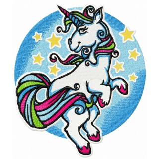 Unicorn's dance at night embroidery design - Embroidery Design