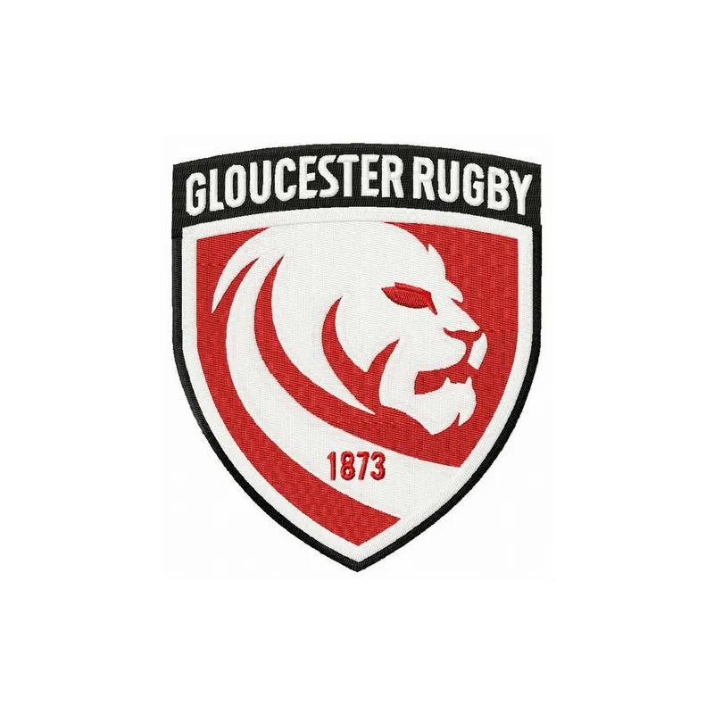 Gloucester Rugby logo embroidery design showcasing intricate stitching patterns for sports enthusiasts.