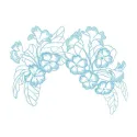 Garden flowers hair decoration embroidery design showcasing vibrant floral motifs for creative stitching projects.