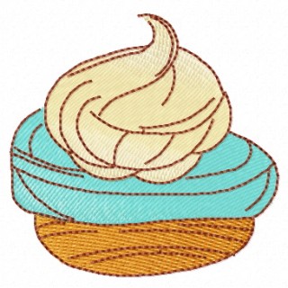 Small cupcake embroidery design - Embroidery Design