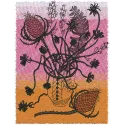 Barbed bouquet embroidery design featuring intricate floral motifs, perfect for embellishing various fabric items.