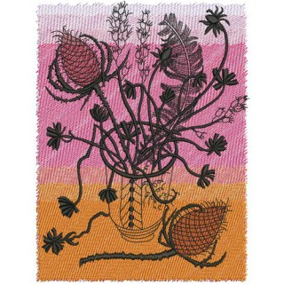 Barbed bouquet embroidery design - Embroidery Design