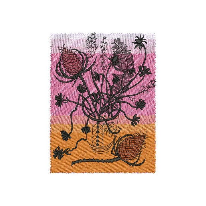 Barbed bouquet embroidery design - Embroidery Design