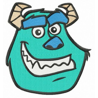 Sulley head embroidery design - Embroidery Design