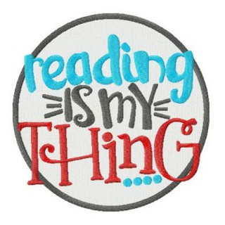 Reading is my thing embroidery design - Embroidery Design