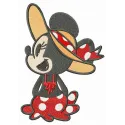 Minnie Mouse's vacation embroidery design featuring a cheerful motif for fun stitching projects.