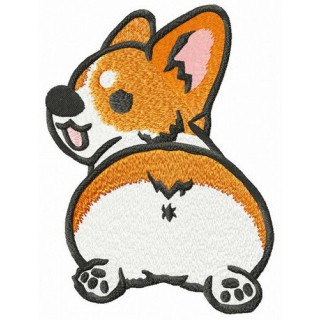 Corgi embroidery design - Embroidery Design