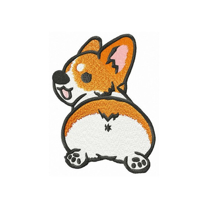 Corgi embroidery design - Embroidery Design