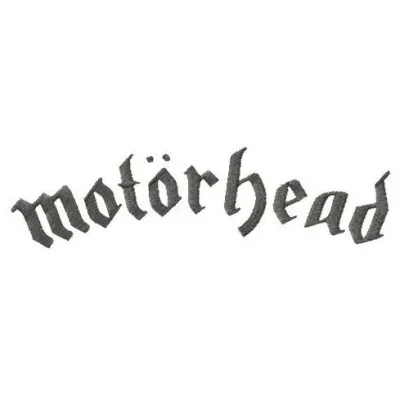 Motorhead logo embroidery design showcased, ideal for stitching on jackets, t-shirts, and more.