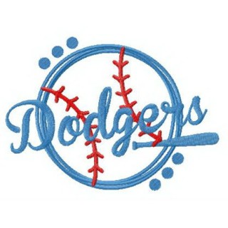 Dodgers fan logo embroidery design - Embroidery Design