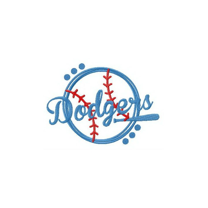 Dodgers fan logo embroidery design - Embroidery Design