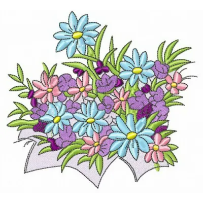 Preview of a Spring Flowers embroidery design featuring vibrant floral motifs for various stitching projects.
