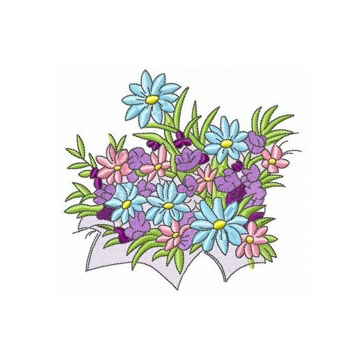 Spring flowers embroidery design - Embroidery Design