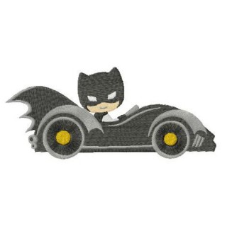 Batman and batmobile embroidery design - Embroidery Design