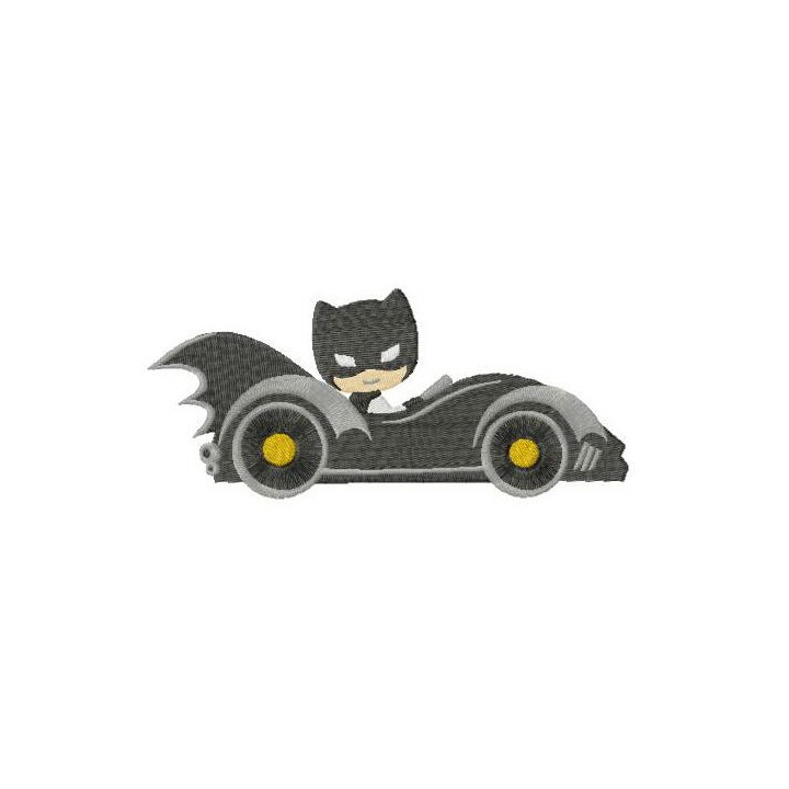 Batman and batmobile embroidery design - Embroidery Design