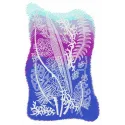 Grass print embroidery design showcasing intricate floral patterns for creative stitching projects.