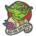 Yoda DO OR DO NOT embroidery design featuring a whimsical character from Star Wars, ideal for crafting projects.