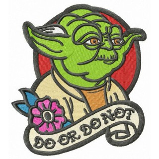 Yoda DO OR DO NOT embroidery design - Embroidery Design