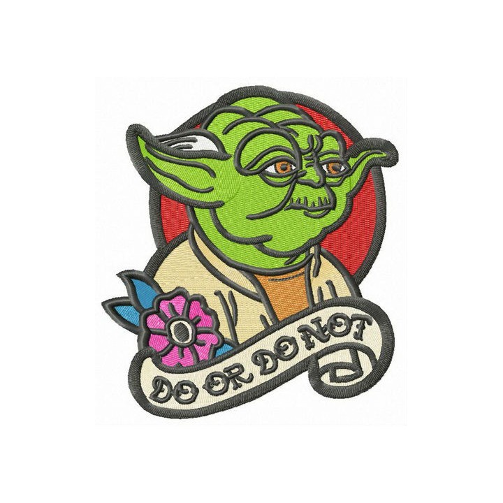 Yoda DO OR DO NOT embroidery design - Embroidery Design
