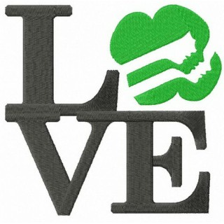 LOVE Girl Scouts embroidery design - Embroidery Design