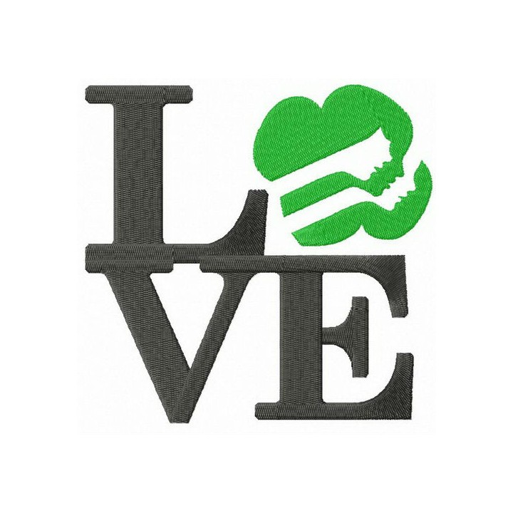 LOVE Girl Scouts embroidery design - Embroidery Design