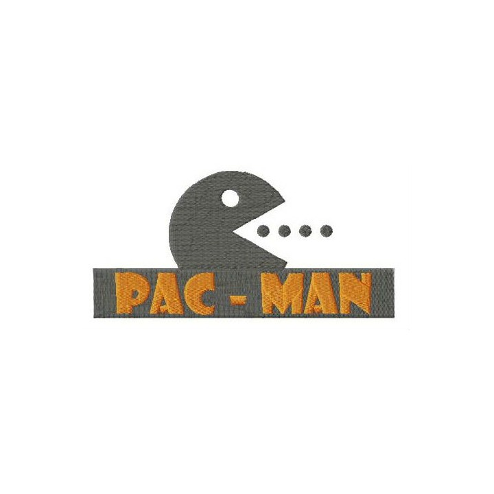 Pac-Man logo embroidery design - Embroidery Design