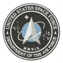 Embroidery design featuring the United States Space Force logo, ideal for police and emergency services apparel.
