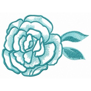 Plucked rose flower embroidery design - Embroidery Design
