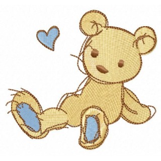 Teddy bear without paw embroidery design - Embroidery Design
